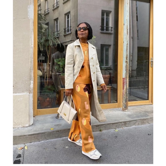 NEVER FULLY DRESSED Tan Retro Love Knit Pant Size 8 - Picture 7 of 16